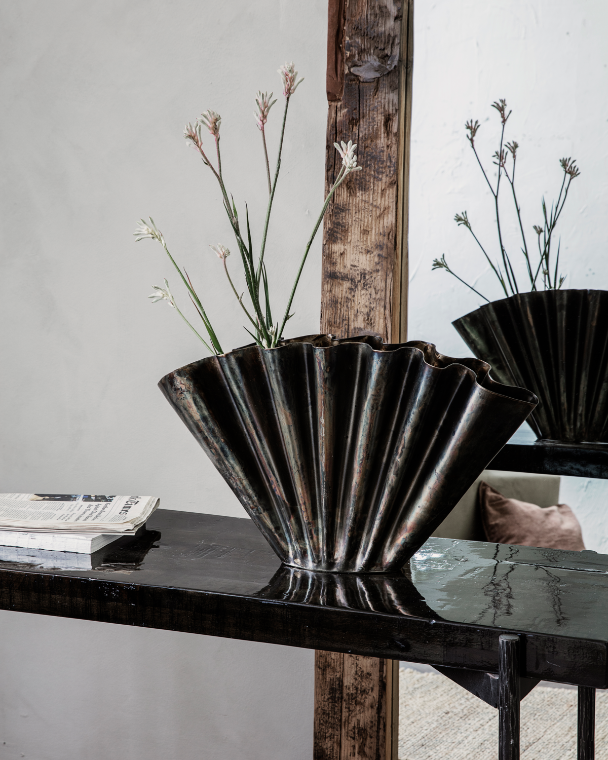 Flood vase, Antik brun - H30 cm